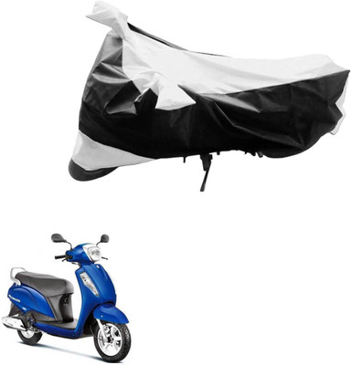 JVG Two Wheeler Cover for Suzuki(Access, Black, Silver)
