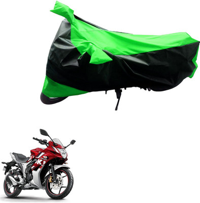 AK Art Two Wheeler Cover for Suzuki(Gixxer, Black, Green)