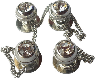 Epraiser Studed Pop Bordered Cut Head Classic Kurta 4 pcs Buttons Metal Buttons(Pack of 4)