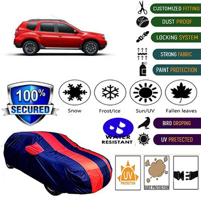 MotohunK Car Cover For Renault Duster (With Mirror Pockets)(Red, Blue)