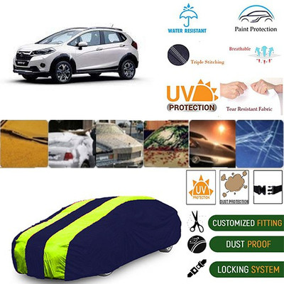 MotohunK Car Cover For Honda WRV (With Mirror Pockets)(Green, Blue)