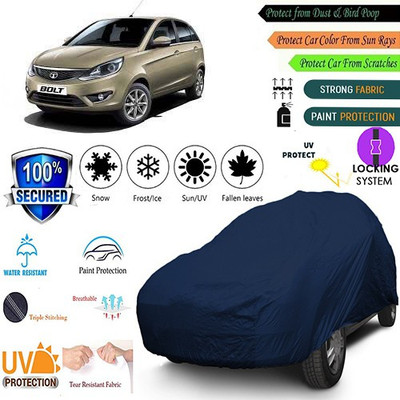 MotohunK Car Cover For Tata Bolt (With Mirror Pockets)(Blue)