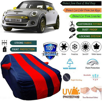 MotohunK Car Cover For Mini Cooper Universal For Car (With Mirror Pockets)(Blue, Red)
