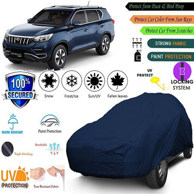 MotohunK Car Cover For Mahindra Universal For Car (With Mirror Pockets)(Blue)