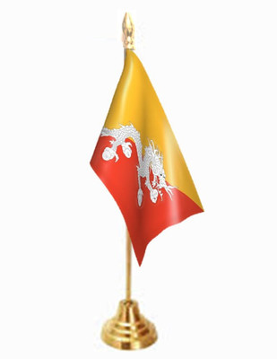 UNIQ Bhutan Rectangle Table Miniature Flag(Cotton)