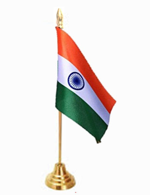 UNIQ India Rectangle Table Miniature Flag(Cotton)