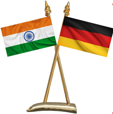 UNIQ India ::Germany Rectangle Table Miniature Flag(Cotton)
