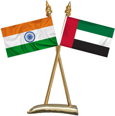 UNIQ India:: UAE Rectangle Table Miniature Flag(Cotton)