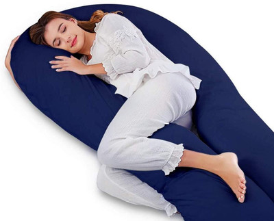 Get IT Polyester Fibre Solid Pregnancy Pillow Pack of 1(Royal Blue)