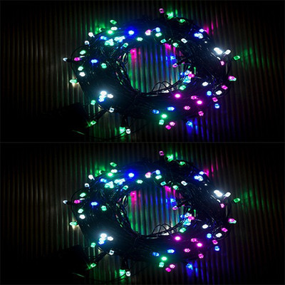Lexton 100 LEDs 5 m Multicolor Steady String Rice Lights(Pack of 2)