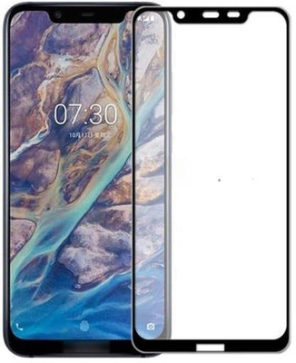 Richuzers Edge To Edge Tempered Glass for Nokia 8.1 Original 9H Shield 11D Glass(Pack of 2)