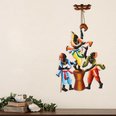 37% OFF on eCraftIndia Wall Hanging Of Makhan Chor With Friends Decorative Showpiece - 61 cm(Iron, Multicolor) 37% OFF on eCraftIndia Wall Hanging Of Makhan Chor With Friends Decorative Showpiece - 61 cm(Iron, Multicolor)
