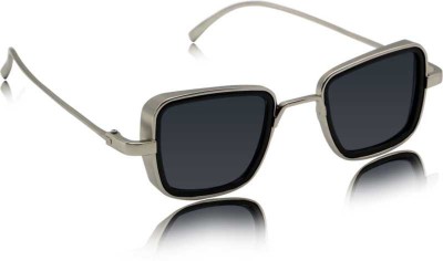 Aligatorr Rectangular Sunglasses(For Men & Women, Black)