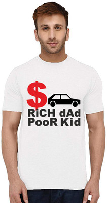 Aseria Printed Men Round Neck White T-Shirt