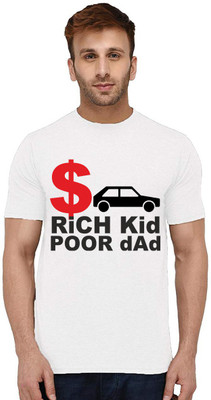 Aseria Printed Men Round Neck White T-Shirt