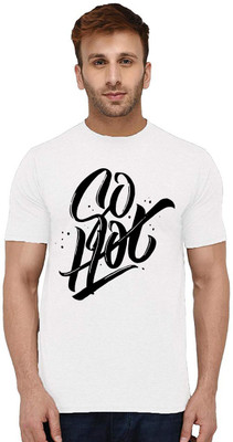 Aseria Printed Men Round Neck White T-Shirt