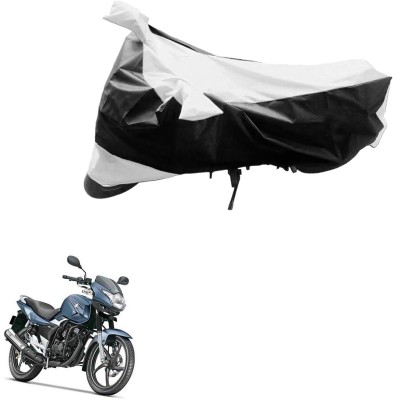 PRIMEAUTOZ Two Wheeler Cover for Suzuki(GS 150R, Black, Silver)