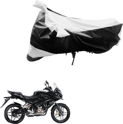 PRIMEAUTOZ Two Wheeler Cover for Bajaj(Pulsar AS 150, Black, Silver)