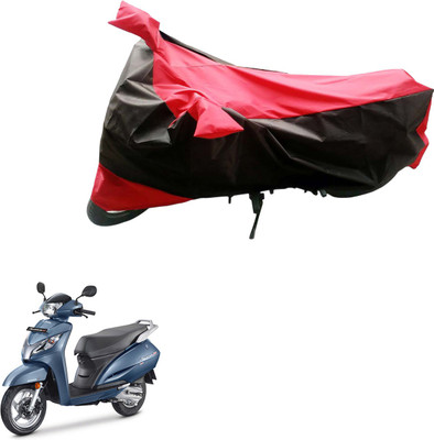 Mdstar Waterproof Two Wheeler Cover for Honda(Activa 125, Black, Red)
