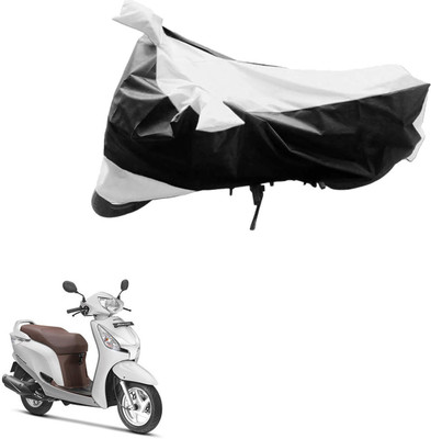 PRIMEAUTOZ Two Wheeler Cover for Honda(Aviator, Black, Silver)