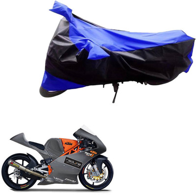 AK Art Two Wheeler Cover for Honda(Dream, Black, Blue)