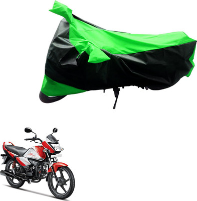 Ak Automotive Two Wheeler Cover for Hero(Splendor I Smart, Black, Green)