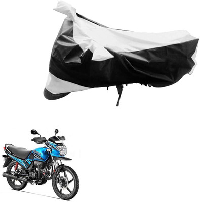 AK Art Two Wheeler Cover for Hero(Passion Pro TR, Black, Silver)