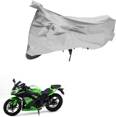 AK Art Two Wheeler Cover for Kawasaki(Ninja 300, Silver)