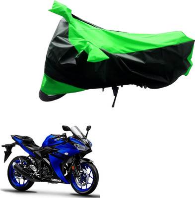 MMSSTAR Waterproof Two Wheeler Cover for Yamaha(YZF, Black, Green)
