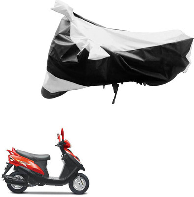 AK Art Two Wheeler Cover for Mahindra(Flyte, Black, Silver)