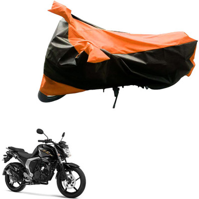 AK Art Two Wheeler Cover for Yamaha(FZ16, Black, Orange)