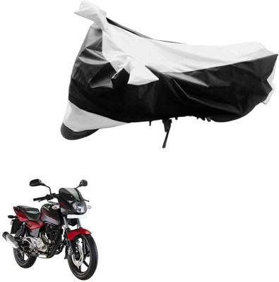 PRIMEAUTOZ Two Wheeler Cover for Bajaj(Pulsar 180 DTS-i, Black, Silver)