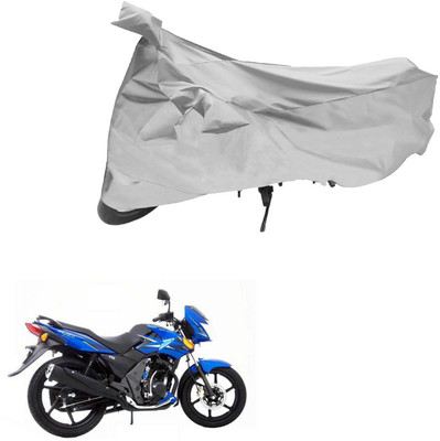 AutoVision Two Wheeler Cover for TVS(Flame SR125, Silver)