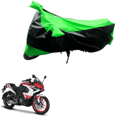 JVG Two Wheeler Cover for Bajaj(Pulsar RS 200, Black, Green)