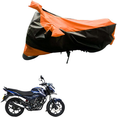 JVG Two Wheeler Cover for Bajaj(Discover 125 DTS-i, Black, Orange)