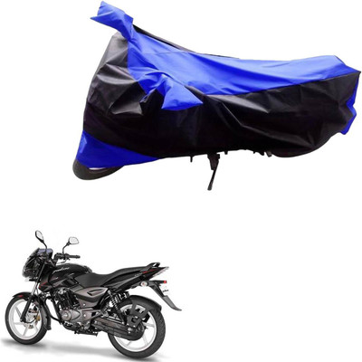 AK Art Two Wheeler Cover for Bajaj(Pulsar 150 DTS-i, Black, Blue)