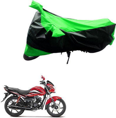 AK Art Two Wheeler Cover for Universal For Bike(Black, Green)