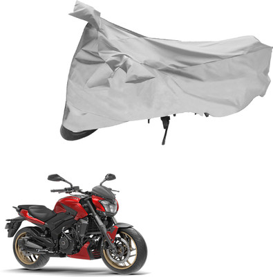 Ak Automotive Two Wheeler Cover for Bajaj(Dominar, Silver)