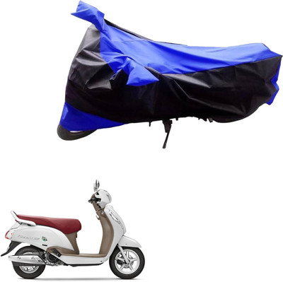 AK Art Two Wheeler Cover for Honda(CD Dawn, Black, Blue)