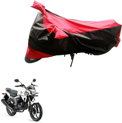 PRIMEAUTOZ Two Wheeler Cover for Honda(Trigger, Black, Red)