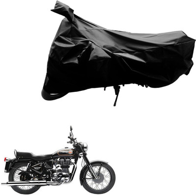 PRIMEAUTOZ Two Wheeler Cover for Royal Enfield(Classic 350, Black)