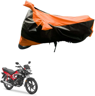 Ak Automotive Two Wheeler Cover for Honda(Dream Yuga, Black, Orange)
