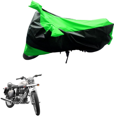 JVG Two Wheeler Cover for Royal Enfield(Bullet 350, Black, Green)