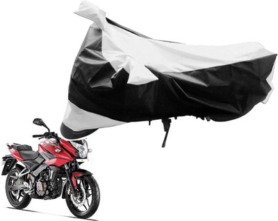 PRIMEAUTOZ Two Wheeler Cover for Bajaj(Pulsar, Black, Silver)