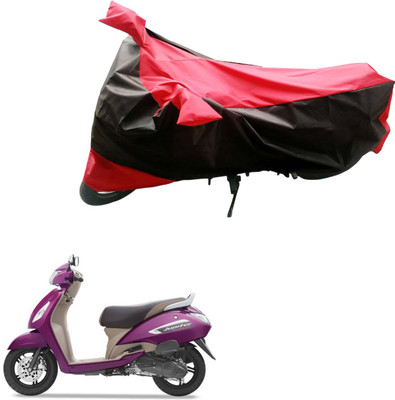 JVG Two Wheeler Cover for TVS(Jupiter, Black, Red)