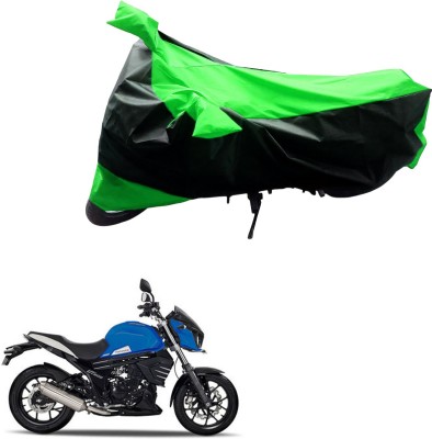 AK Art Two Wheeler Cover for Mahindra(Black, Green)