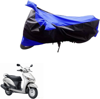 AK Art Two Wheeler Cover for Yamaha(Alpha, Black, Blue)