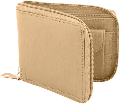 ShabCreation Men Beige Artificial Leather Wallet(5 Card Slots)