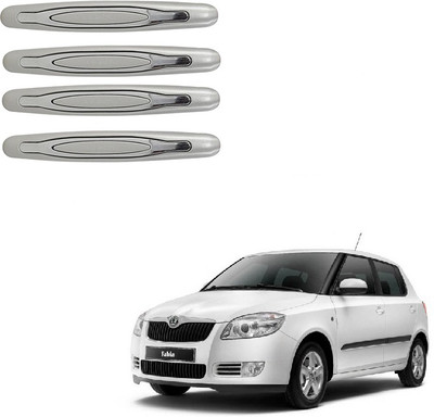 Autofetch Plastic Car Door Guard(White, Pack of 4, Skoda, Fabia)