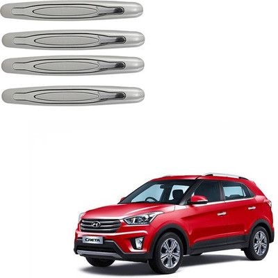 Autofetch Plastic Car Door Guard(Silver, Pack of 4, Hyundai, Creta)
